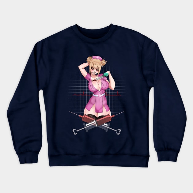 Himiko Toga Nurse Crewneck Sweatshirt by DDxDD